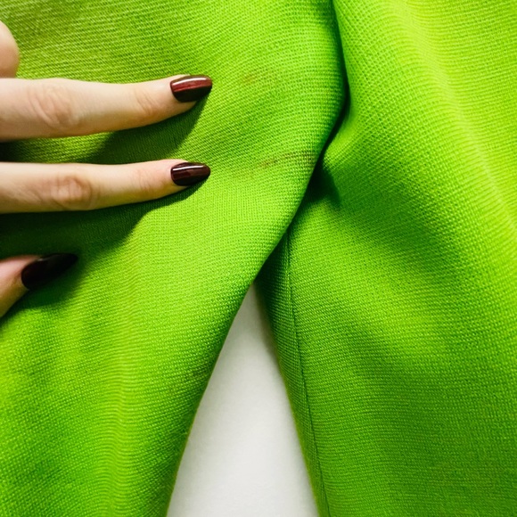 vintage MOD 60s lime green wool swing coat - Picture 5 of 6